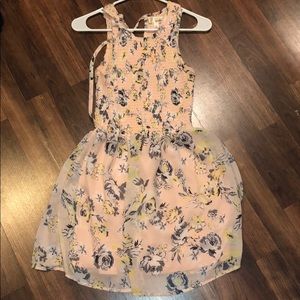 Pink floral summer dress